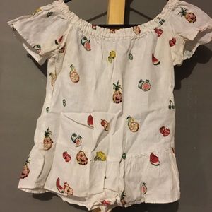 Zara Fruit Off the shoulder Top
